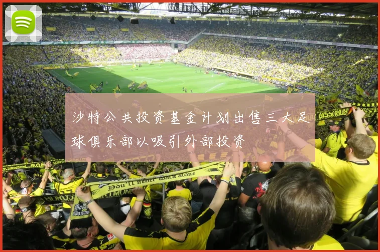 沙特公共投资基金计划出售三大足球俱乐部以吸引外部投资